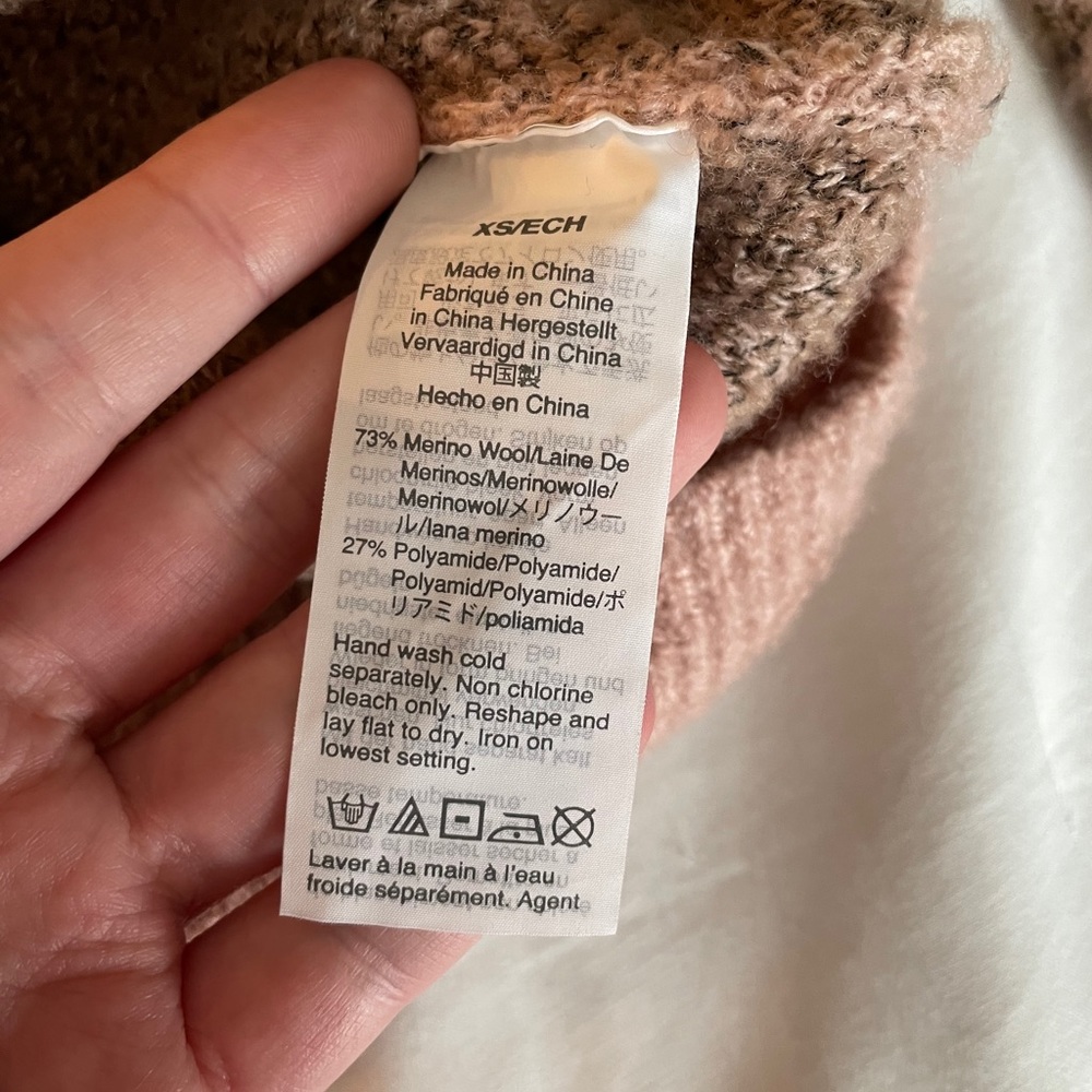 Madewell Pink and Leopard Print Fuzzy Sweater - Picture 6 of 7